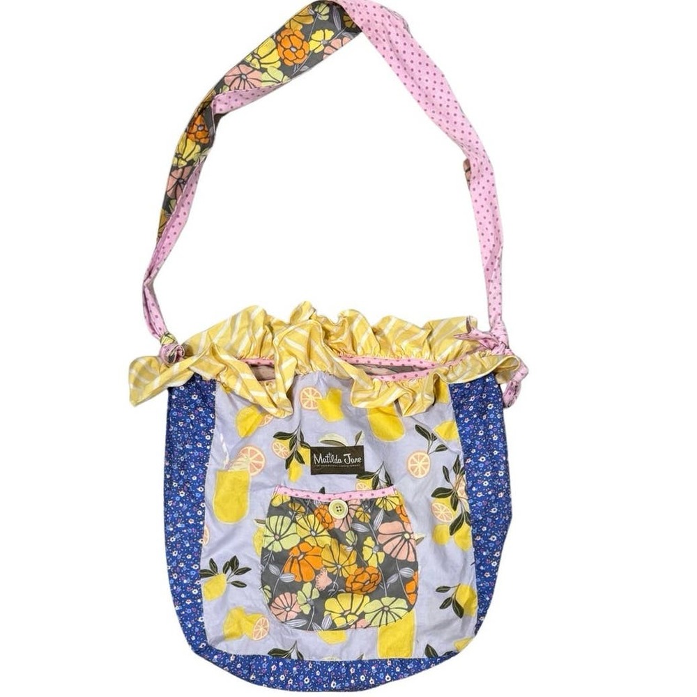 Matilda Jane Adventure Begins Lemon Zest Joey Bag Purse BoHo Prints